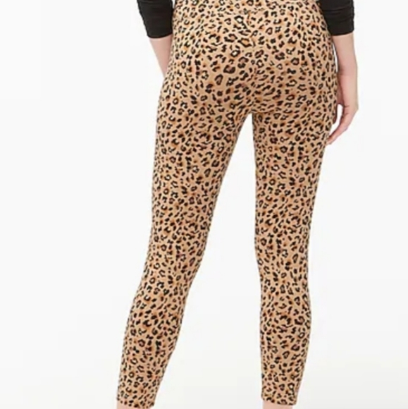 J Crew Leopard Cropped Everyday Leggings Size XL - Picture 4 of 6